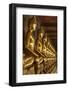 Rows of Gold Buddha Statues, Wat Suthat Temple, Bangkok, Thailand, Southeast Asia, Asia-Stephen Studd-Framed Photographic Print