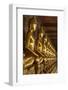 Rows of Gold Buddha Statues, Wat Suthat Temple, Bangkok, Thailand, Southeast Asia, Asia-Stephen Studd-Framed Photographic Print