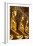 Rows of Gold Buddha Statues, Wat Suthat Temple, Bangkok, Thailand, Southeast Asia, Asia-Stephen Studd-Framed Photographic Print