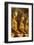 Rows of Gold Buddha Statues, Wat Suthat Temple, Bangkok, Thailand, Southeast Asia, Asia-Stephen Studd-Framed Photographic Print