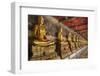 Rows of Gold Buddha Statues, Wat Suthat Temple, Bangkok, Thailand, Southeast Asia, Asia-Stephen Studd-Framed Photographic Print