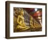 Rows of Gold Buddha Statues, Wat Suthat Temple, Bangkok, Thailand, Southeast Asia, Asia-Stephen Studd-Framed Photographic Print