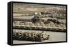 Rows of Heavy Vehicles and Supplies at Camp Warrior, Afghanistan-null-Framed Stretched Canvas