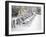 Rows of Hire Bikes in Snow, Notting Hill, London, England, United Kingdom, Europe-Mark Mawson-Framed Photographic Print