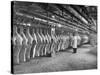 Rows of Meat in Storage at Bronx Warehouse-Herbert Gehr-Stretched Canvas