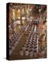 Rows of Monks at Prayer Inside a Temple of the Caodai Religious Sect, at Tay Ninh, Vietnam-Waltham Tony-Stretched Canvas