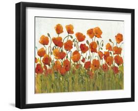 Rows of Poppies I-Tim O'toole-Framed Art Print