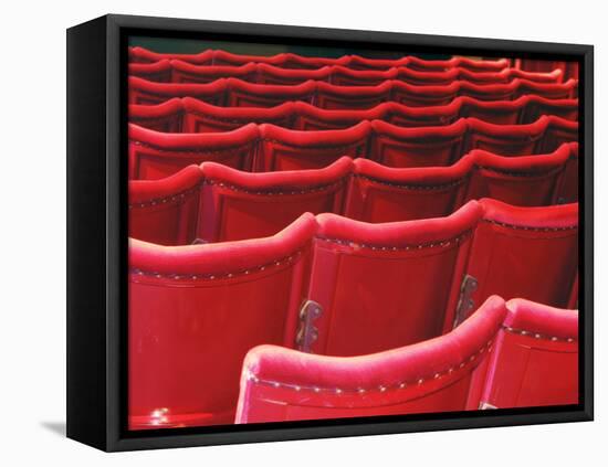 Rows of Red Theatre Seats-Kevin Walsh-Framed Stretched Canvas