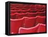 Rows of Red Theatre Seats-Kevin Walsh-Framed Stretched Canvas