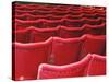 Rows of Red Theatre Seats-Kevin Walsh-Stretched Canvas