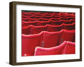 Rows of Red Theatre Seats-Kevin Walsh-Framed Photographic Print