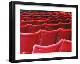 Rows of Red Theatre Seats-Kevin Walsh-Framed Photographic Print