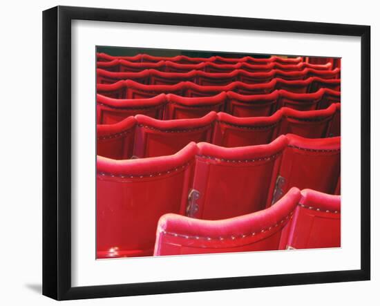 Rows of Red Theatre Seats-Kevin Walsh-Framed Photographic Print