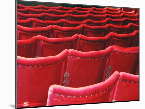 Rows of Red Theatre Seats-Kevin Walsh-Mounted Photographic Print