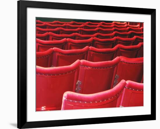 Rows of Red Theatre Seats-Kevin Walsh-Framed Photographic Print