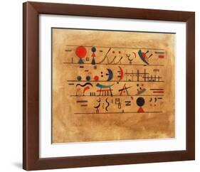 Rows of Symbols, 1931-Wassily Kandinsky-Framed Giclee Print