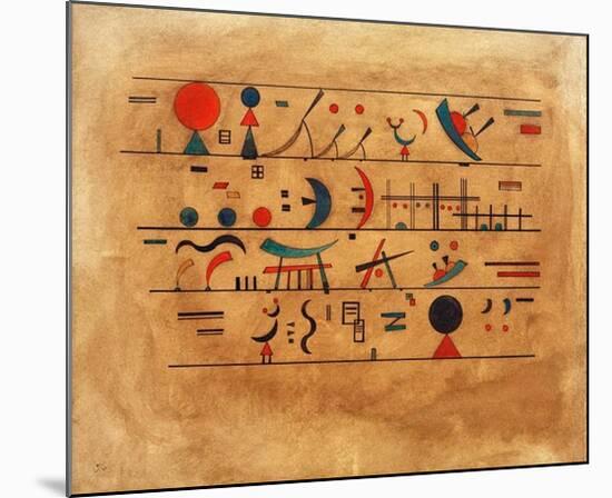 Rows of Symbols, 1931-Wassily Kandinsky-Mounted Giclee Print