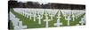 Rows of Tombstones in a Cemetery, American Cemetery, Normandy, France-null-Stretched Canvas