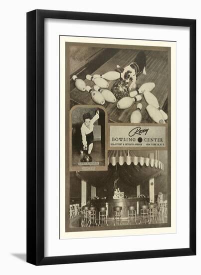 Roxy Bowling Center, Dog with Pins-null-Framed Art Print