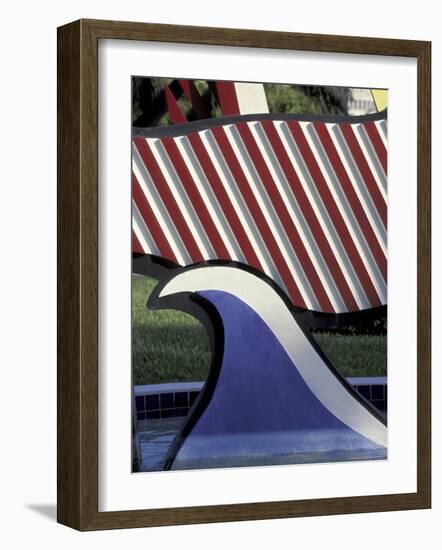 Roy Lichtenstein's Mermaid Sculpture, South Beach, Miami, Florida, USA-Robin Hill-Framed Photographic Print