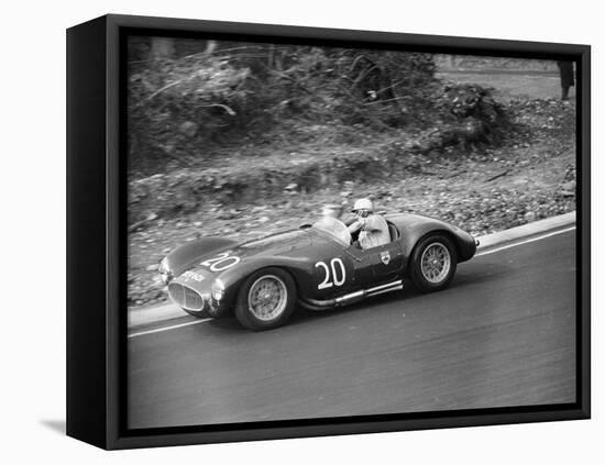 Roy Salvadori Driving a 1953 Maserati at Brands Hatch, Kent, 1954-null-Framed Stretched Canvas