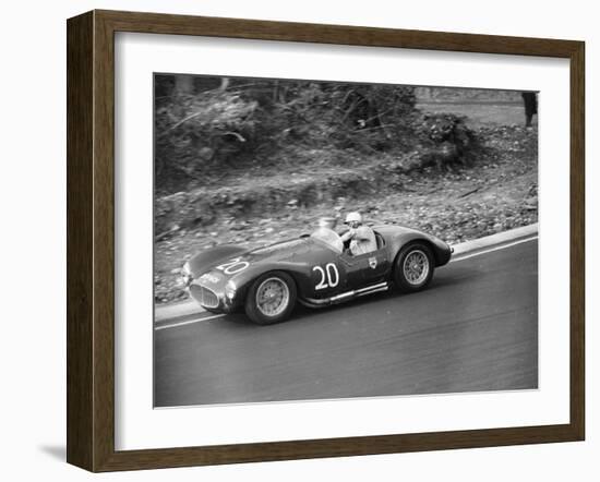 Roy Salvadori Driving a 1953 Maserati at Brands Hatch, Kent, 1954-null-Framed Photographic Print