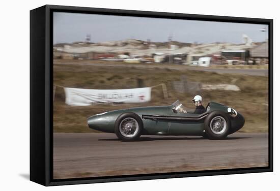 Roy Salvadori Driving an Aston Martin DBR4, Dutch Grand Prix, Zandvoort, Holland, 1959-null-Framed Stretched Canvas