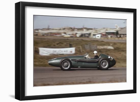 Roy Salvadori Driving an Aston Martin DBR4, Dutch Grand Prix, Zandvoort, Holland, 1959-null-Framed Photographic Print