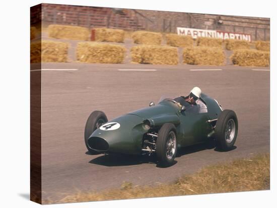 Roy Salvadori Driving an Aston Martin, Dutch Grand Prix, Zandvoort, 1959-null-Stretched Canvas