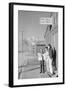 Roy Takeno (Editor) and Group Reading Manzanar Paper [I.E. Los Angeles Times] in Front of Office-Ansel Adams-Framed Art Print