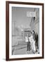 Roy Takeno (Editor) and Group Reading Manzanar Paper [I.E. Los Angeles Times] in Front of Office-Ansel Adams-Framed Art Print