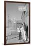 Roy Takeno (Editor) and Group Reading Manzanar Paper [I.E. Los Angeles Times] in Front of Office-Ansel Adams-Framed Art Print