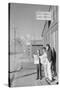 Roy Takeno (Editor) and Group Reading Manzanar Paper [I.E. Los Angeles Times] in Front of Office-Ansel Adams-Stretched Canvas