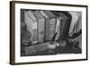 Roy Takeno's Desk, Manzanar Relocation Center-Ansel Adams-Framed Art Print