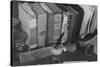 Roy Takeno's Desk, Manzanar Relocation Center-Ansel Adams-Stretched Canvas