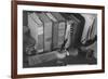 Roy Takeno's Desk, Manzanar Relocation Center-Ansel Adams-Framed Premium Giclee Print