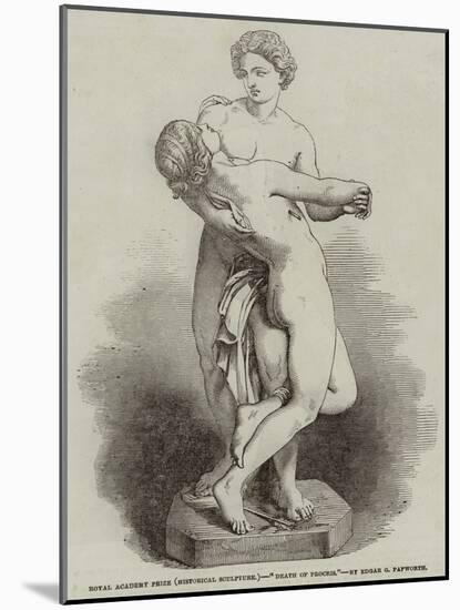 Royal Academy Prize (Historical Sculpture), Death of Procris, by Edgar G Papworth-null-Mounted Giclee Print