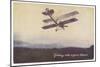 Royal Air Force Biplane Gliding with the Engine Stopped-null-Mounted Art Print