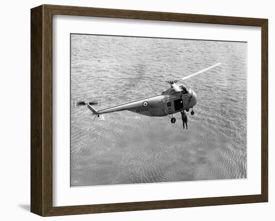 Royal Air Force Coastal Command Rescue Helicopters in Action-null-Framed Photographic Print