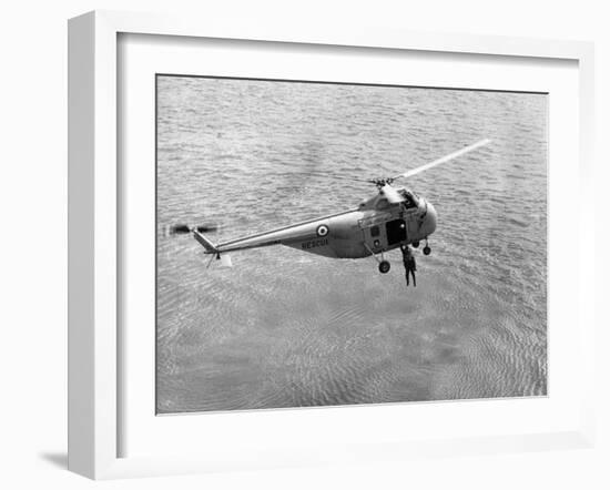 Royal Air Force Coastal Command Rescue Helicopters in Action-null-Framed Photographic Print