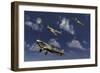 Royal Air Force Supermarine Spitfires Taking Off as They into Combat-Stocktrek Images-Framed Art Print