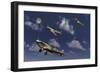 Royal Air Force Supermarine Spitfires Taking Off as They into Combat-Stocktrek Images-Framed Art Print