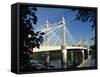 Royal Albert Bridge, Chelsea, London, England, United Kingdom, Europe-Ken Gillham-Framed Stretched Canvas