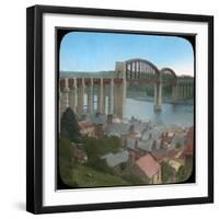 Royal Albert Bridge, Saltash, Cornwall, Late 19th or Early 20th Century-null-Framed Giclee Print