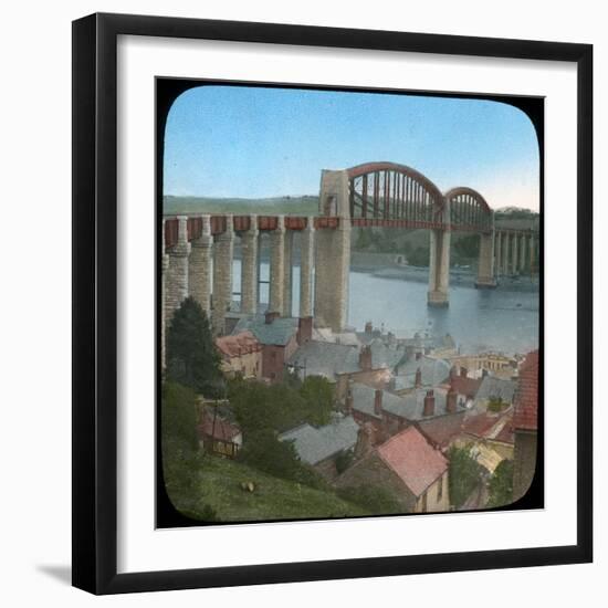 Royal Albert Bridge, Saltash, Cornwall, Late 19th or Early 20th Century-null-Framed Giclee Print