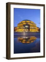 Royal Albert Hall Reflected in Puddle, London, England, United Kingdom, Europe-Stuart Black-Framed Photographic Print