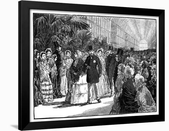 Royal and Imperial Visit to the Crystal Palace, 1850S-William Barnes Wollen-Framed Giclee Print