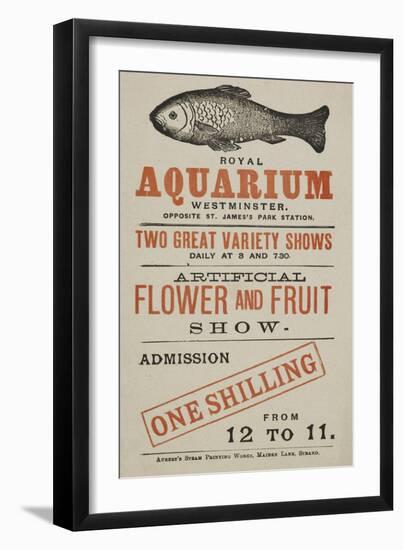 Royal Aquarium, Westminster ... Two Great Variety Shows Daily ... Artificial Flower and Fruit Show-null-Framed Giclee Print