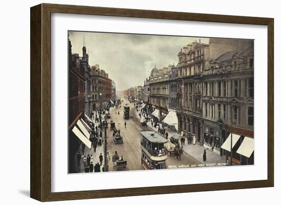 Royal Avenue, York Street, Belfast, Northern Ireland-null-Framed Art Print