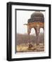 Royal Bengal Tiger At The Cenotaph, Ranthambhor National Park, India-Jagdeep Rajput-Framed Photographic Print